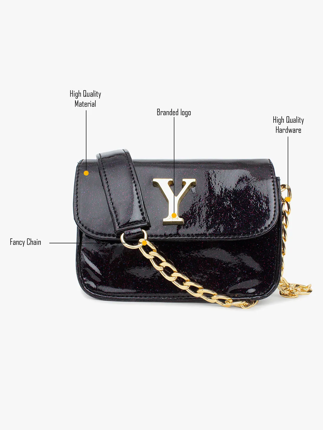 Party Edit Small Sling Bag Black