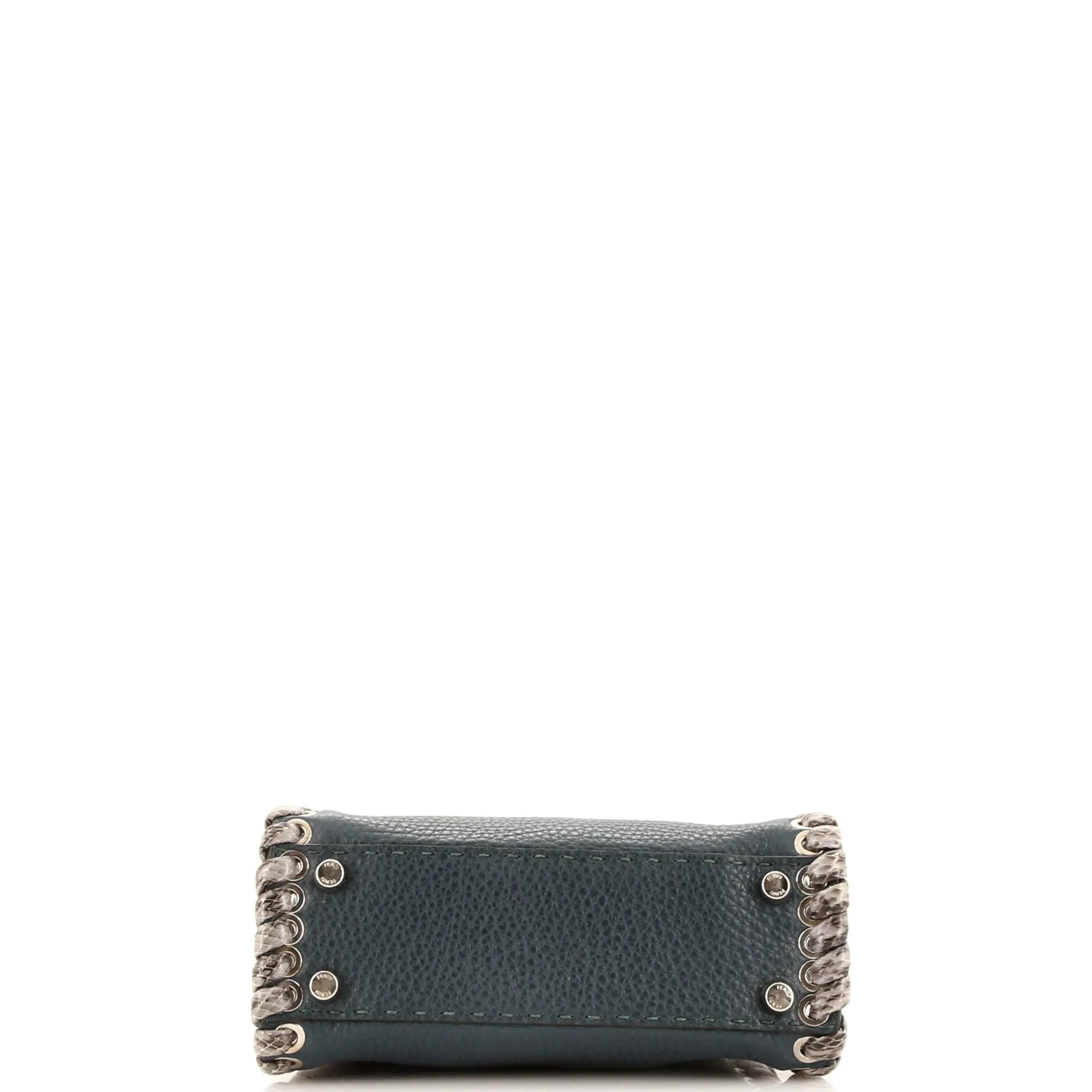 Peekaboo Bag Leather with Python Whipstitch Mini