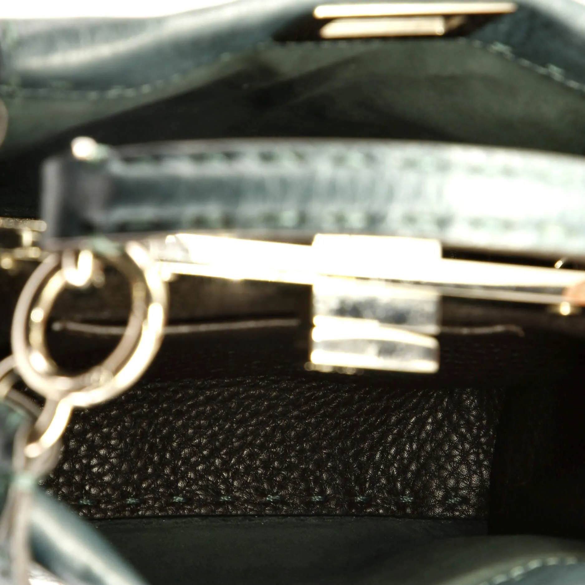 Peekaboo Bag Leather with Python Whipstitch Mini