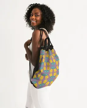 Pineapple Twins Canvas Drawstring Bag