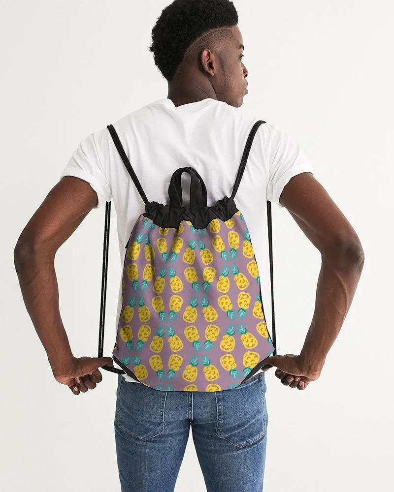Pineapple Twins Canvas Drawstring Bag