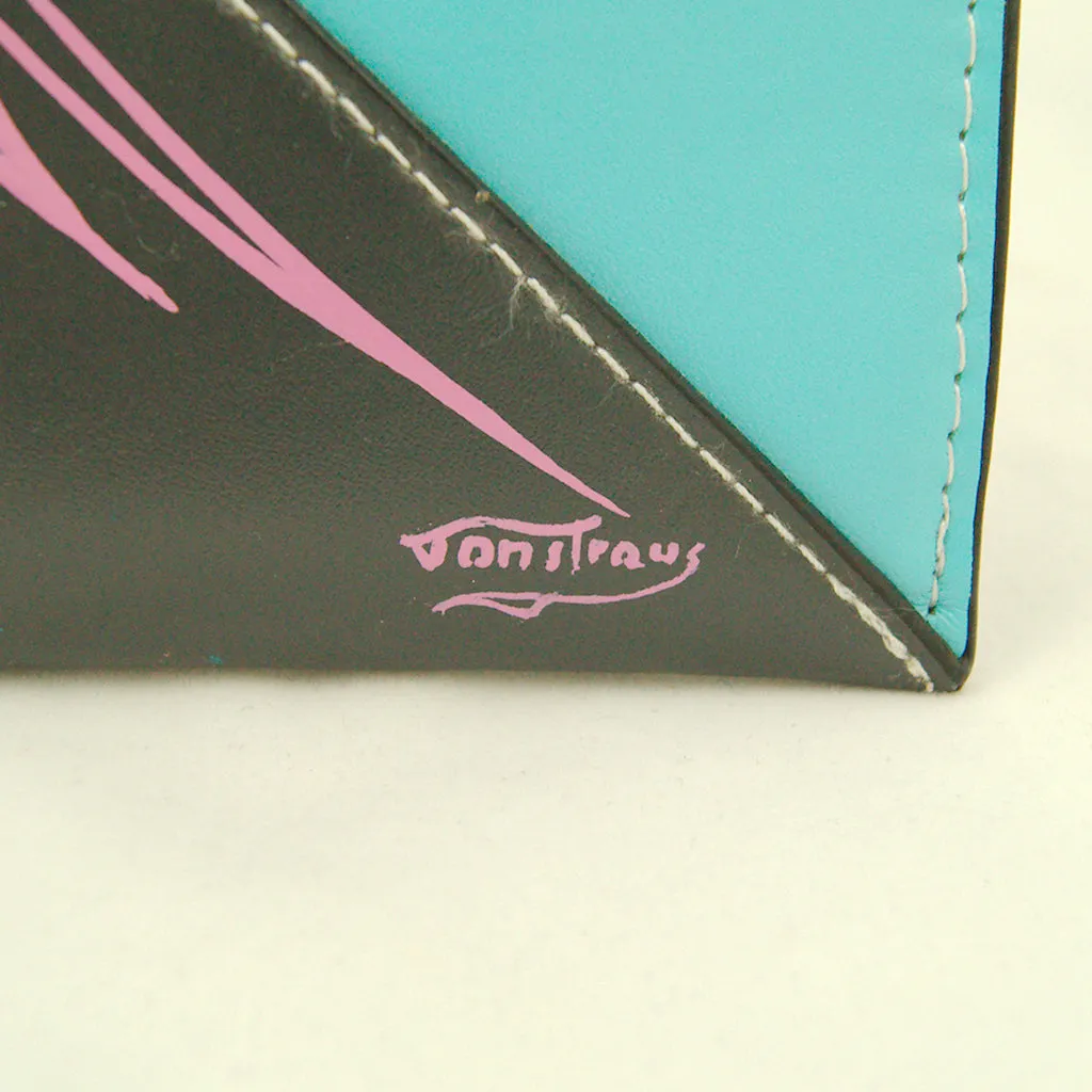 Pinstriped Envelope Clutch Bag