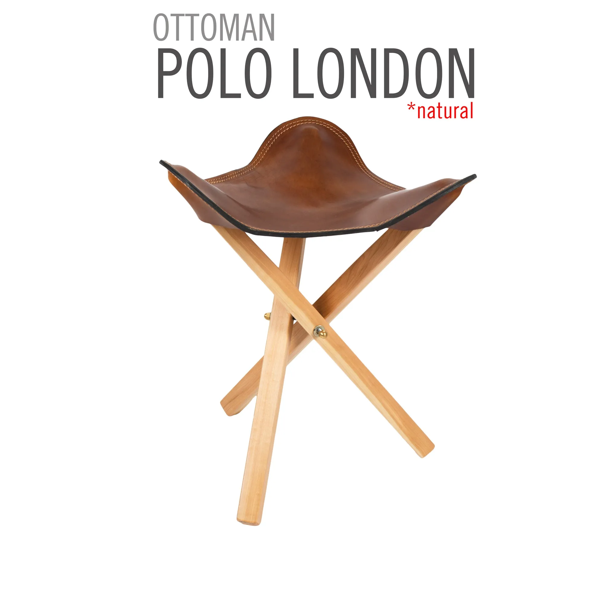 POLO LEATHER FOLDABLE CAMP STOOL