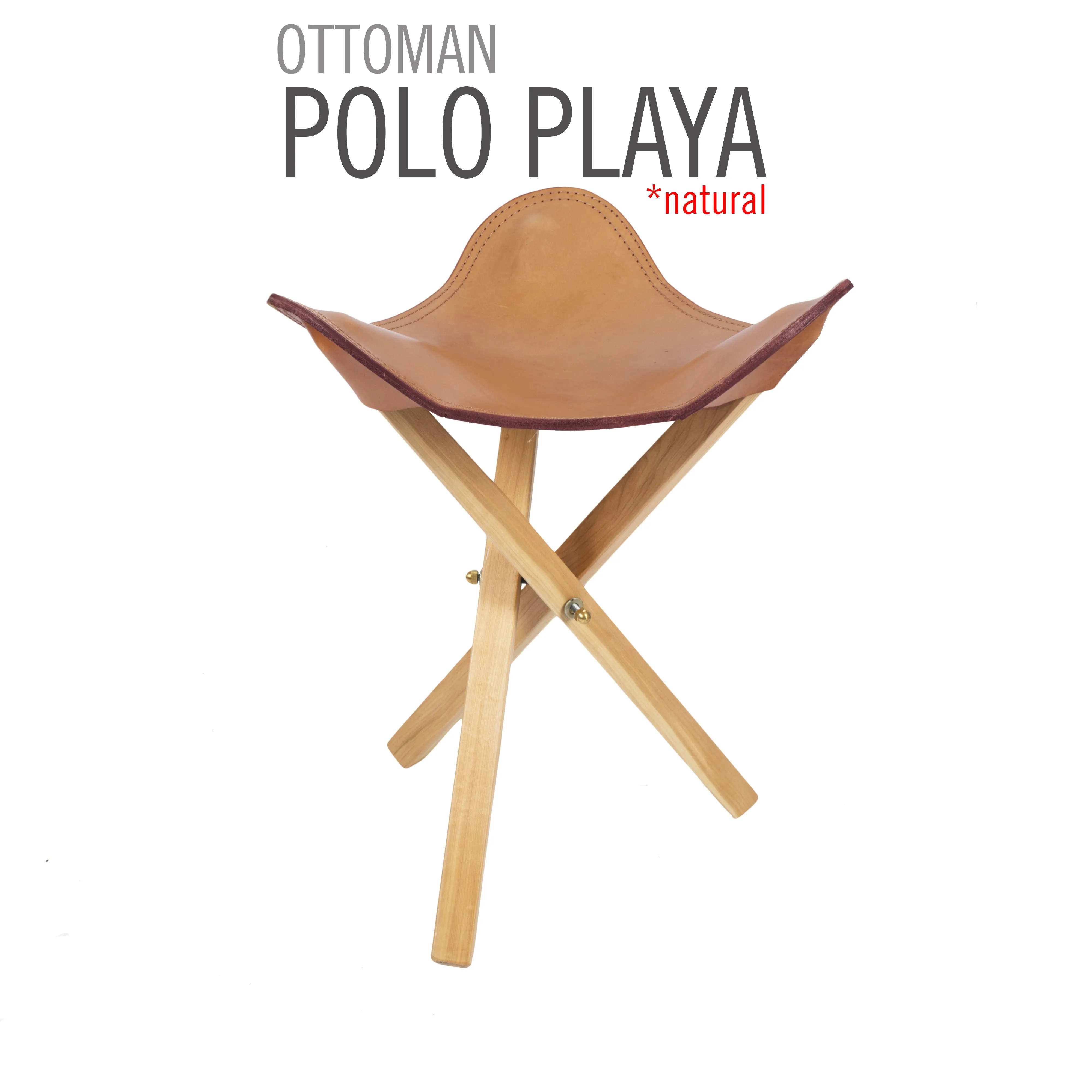 POLO LEATHER FOLDABLE CAMP STOOL