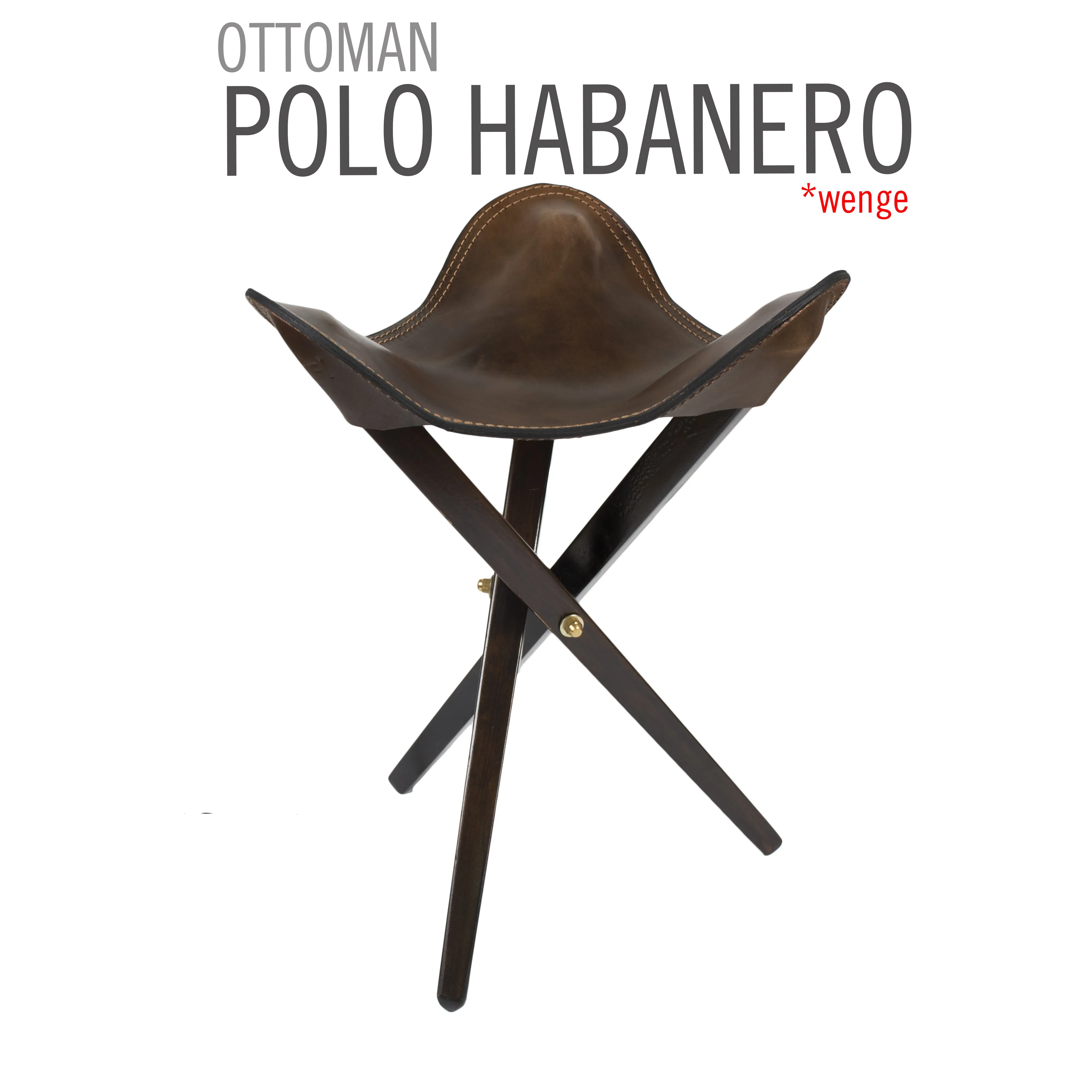 POLO LEATHER FOLDABLE CAMP STOOL