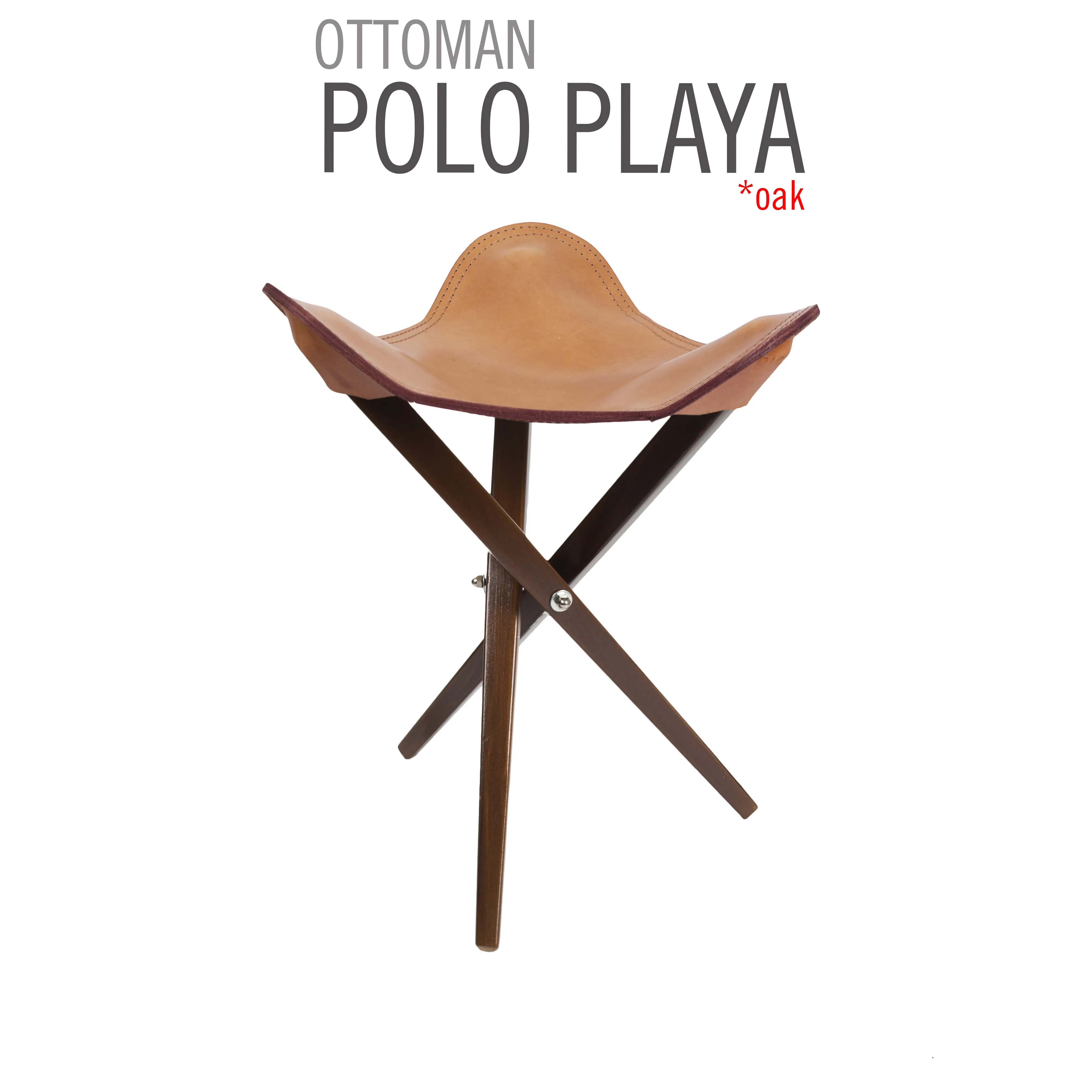 POLO LEATHER FOLDABLE CAMP STOOL