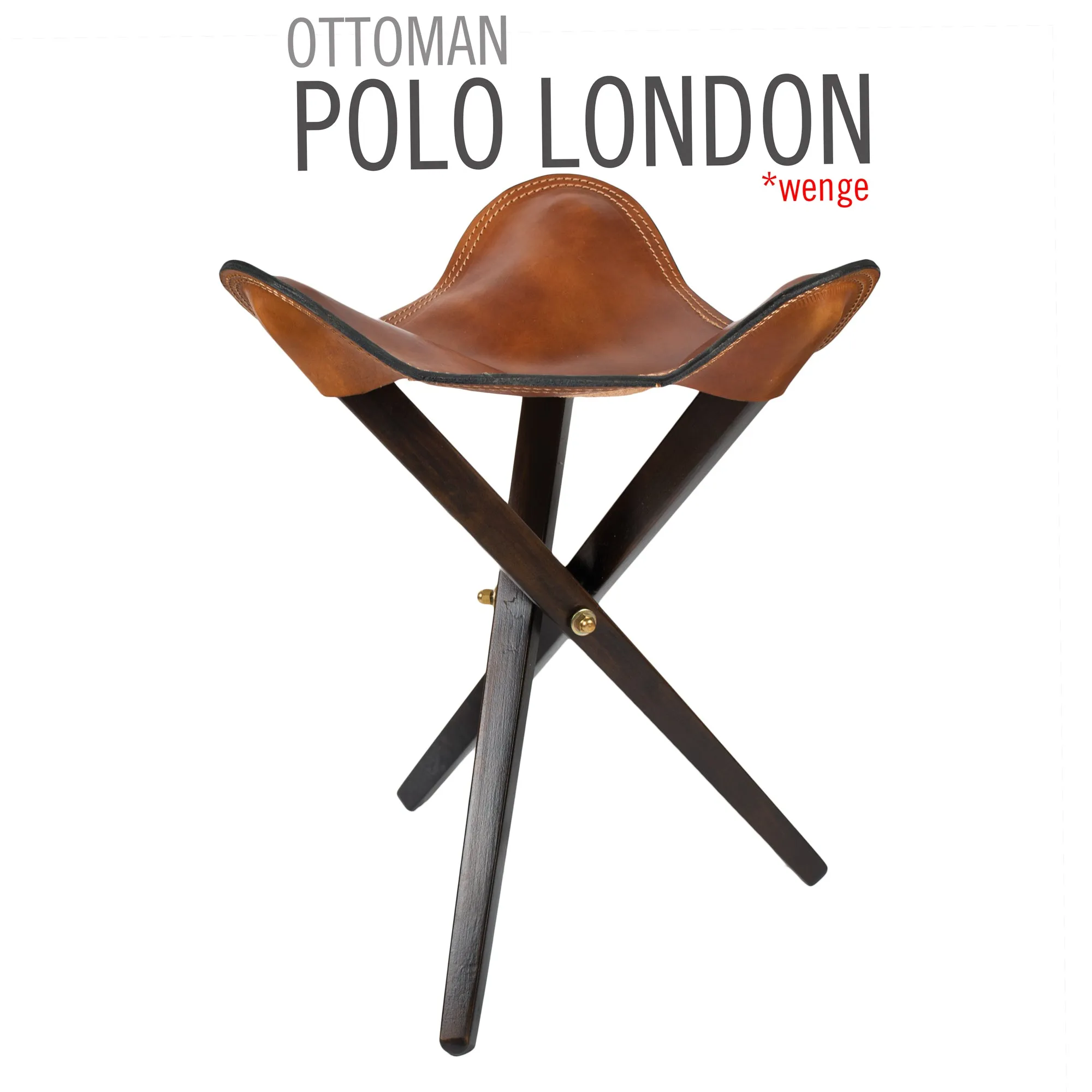 POLO LEATHER FOLDABLE CAMP STOOL