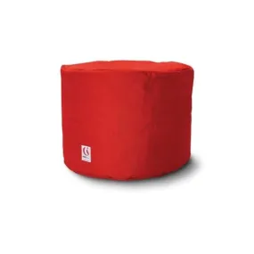 Round Ottoman Outdoor Bean Bag - Red