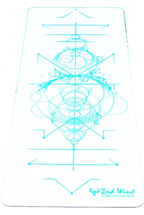 Sticky Yoga Mat- Teal White Lunar