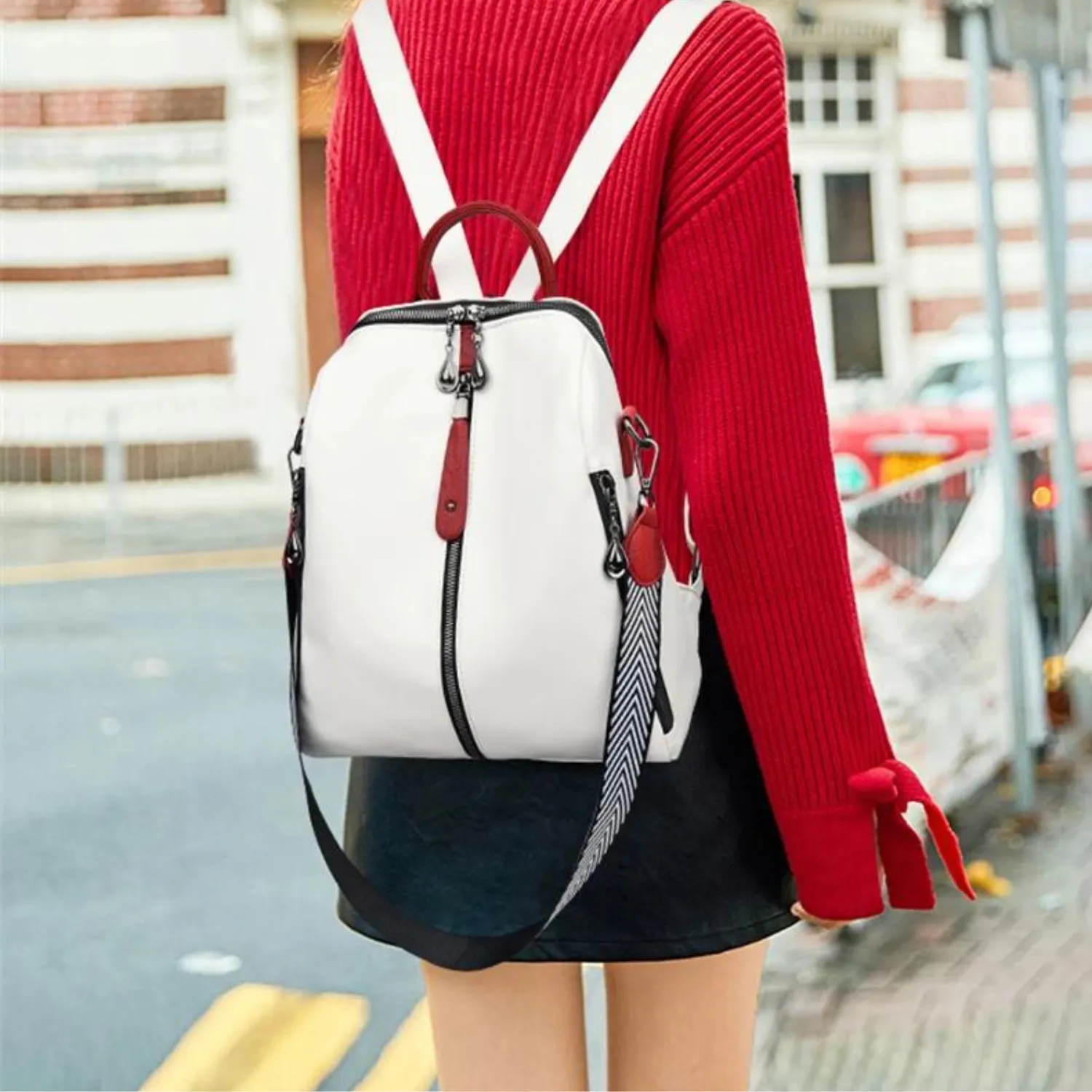 Stylish Duo-Tone Backpack