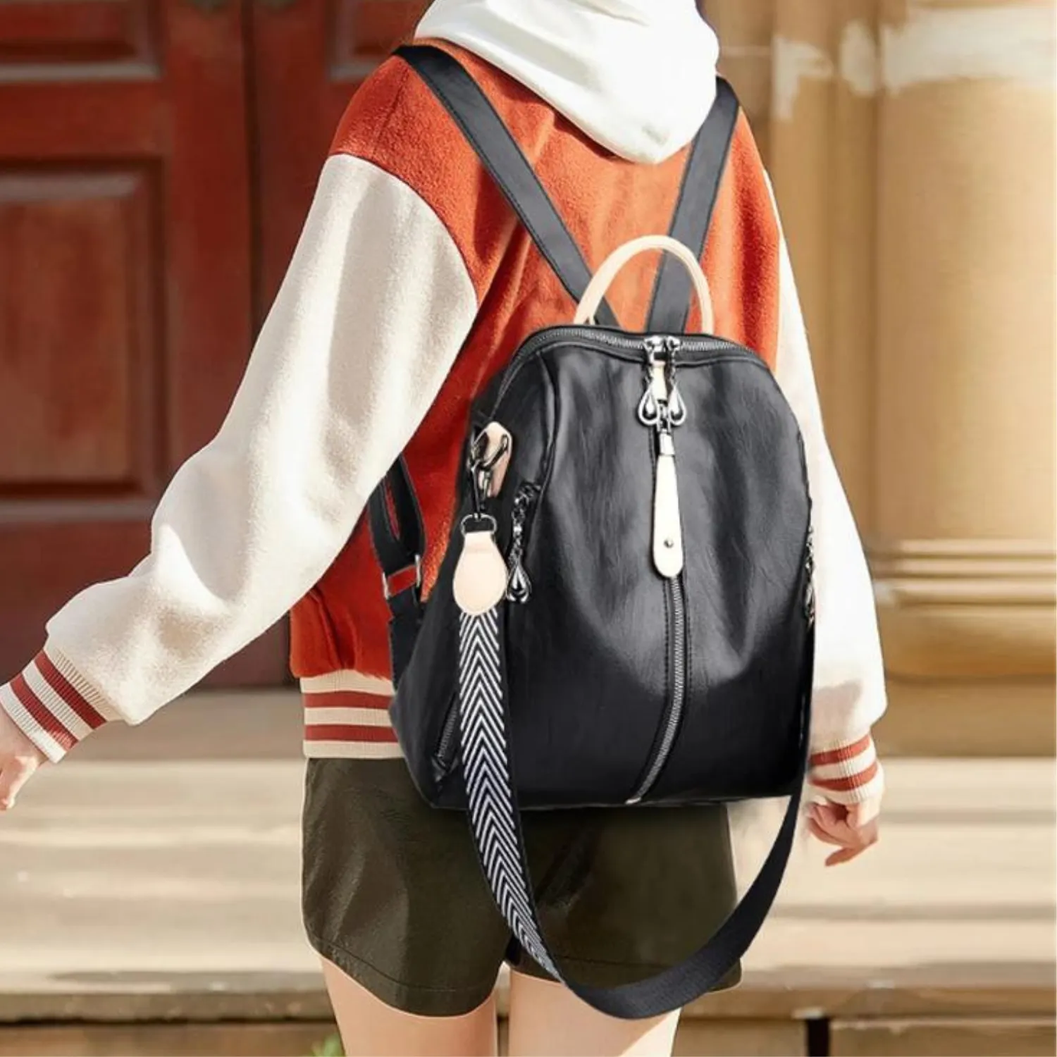 Stylish Duo-Tone Backpack