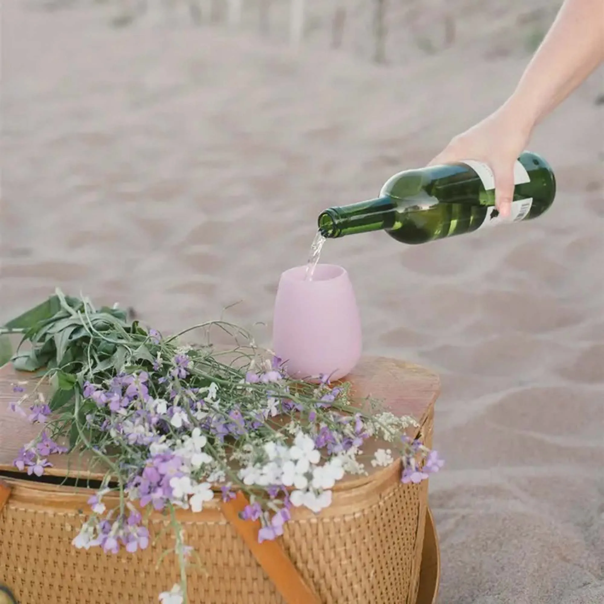 Unbreakable Portable Silicone Travel Wine Glass   Bag