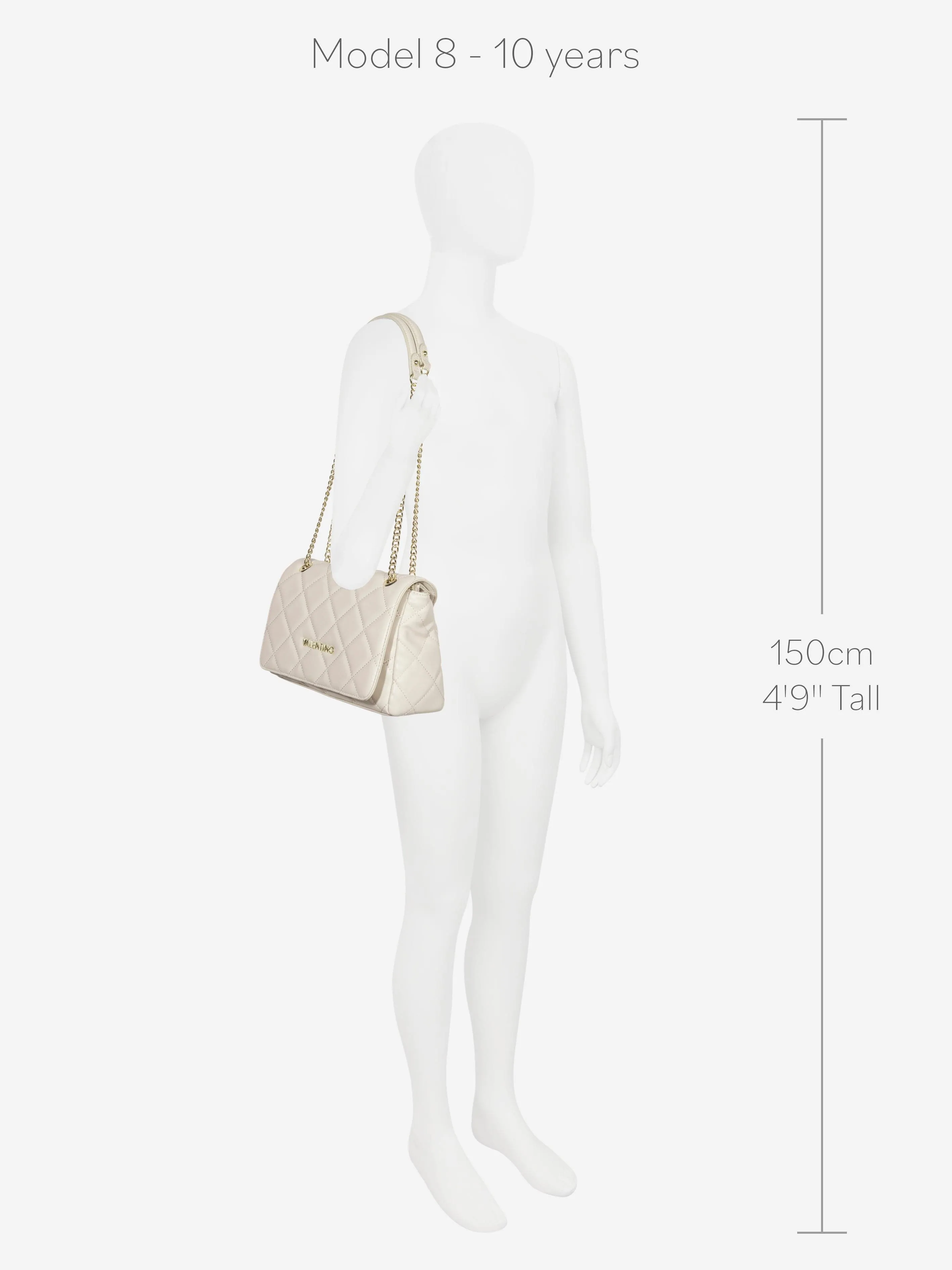 Valentino Girls Ocarina Flap Bag in Cream