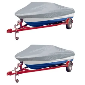 vidaXL Boat Covers 2 pcs Grey Length 427-488 cm Width 173 cm