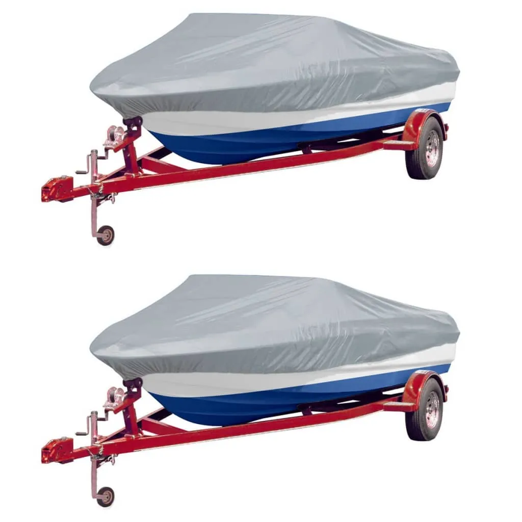 vidaXL Boat Covers 2 pcs Grey Length 427-488 cm Width 173 cm