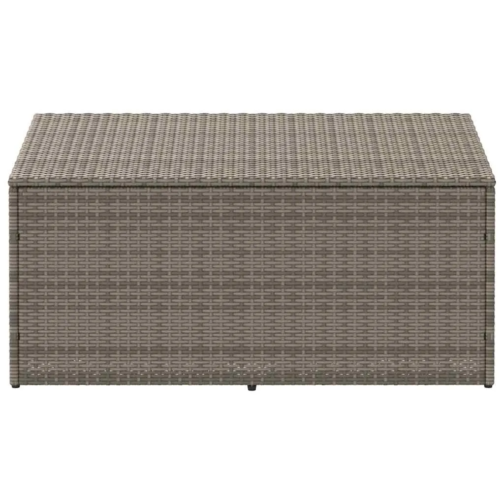 vidaXL Garden Storage Box Grey 110x50x58 cm Poly Rattan