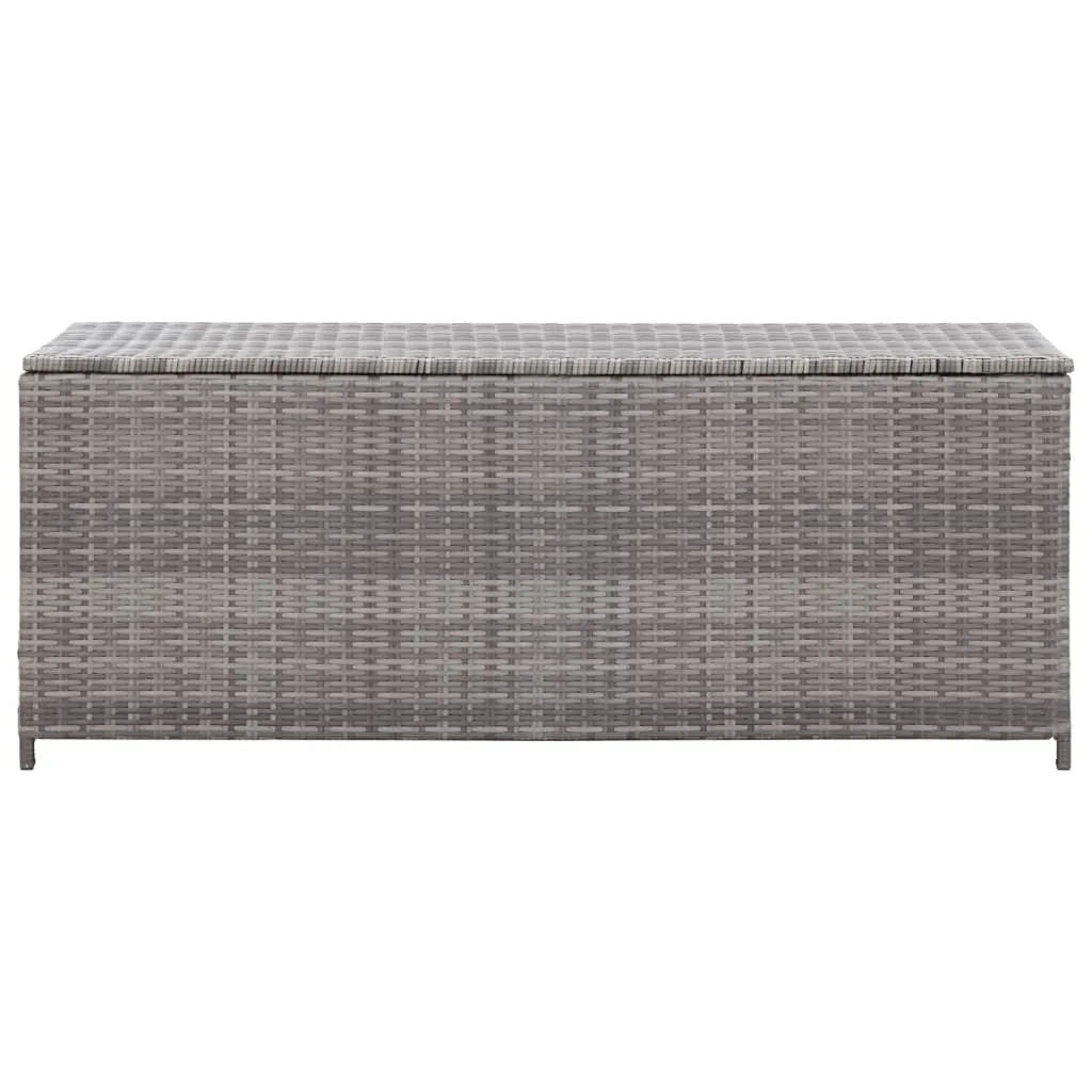 vidaXL Garden Storage Box Grey 120x50x60 cm Poly Rattan
