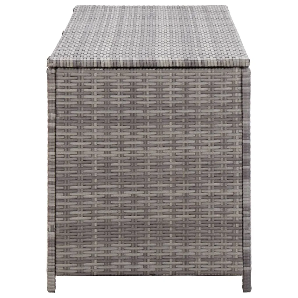 vidaXL Garden Storage Box Grey 120x50x60 cm Poly Rattan