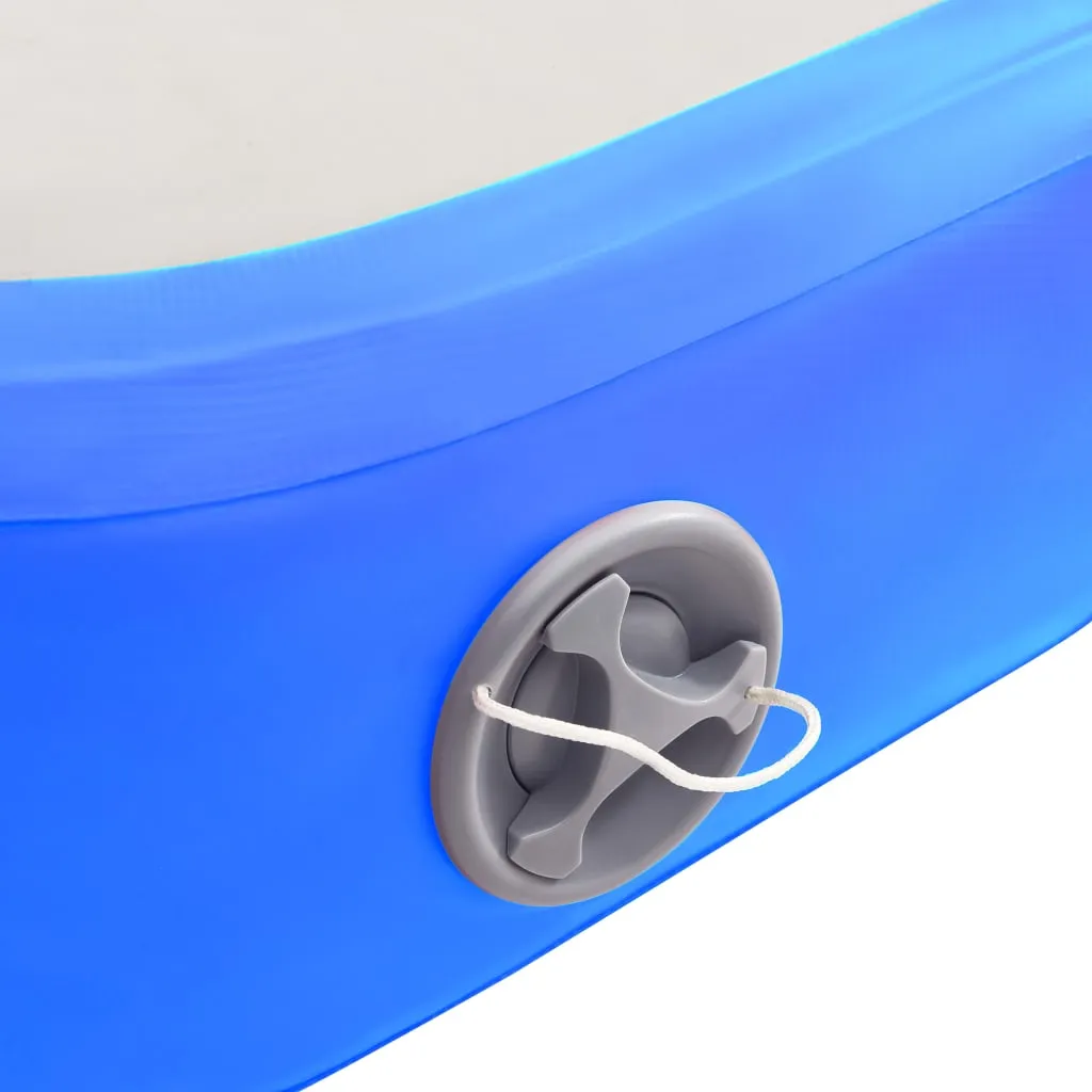 vidaXL Inflatable Gymnastics Mat with Pump 300x100x20 cm PVC Blue