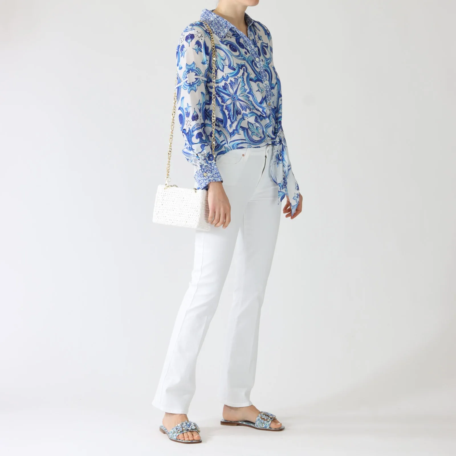 White Meteora Mini Tote Bag