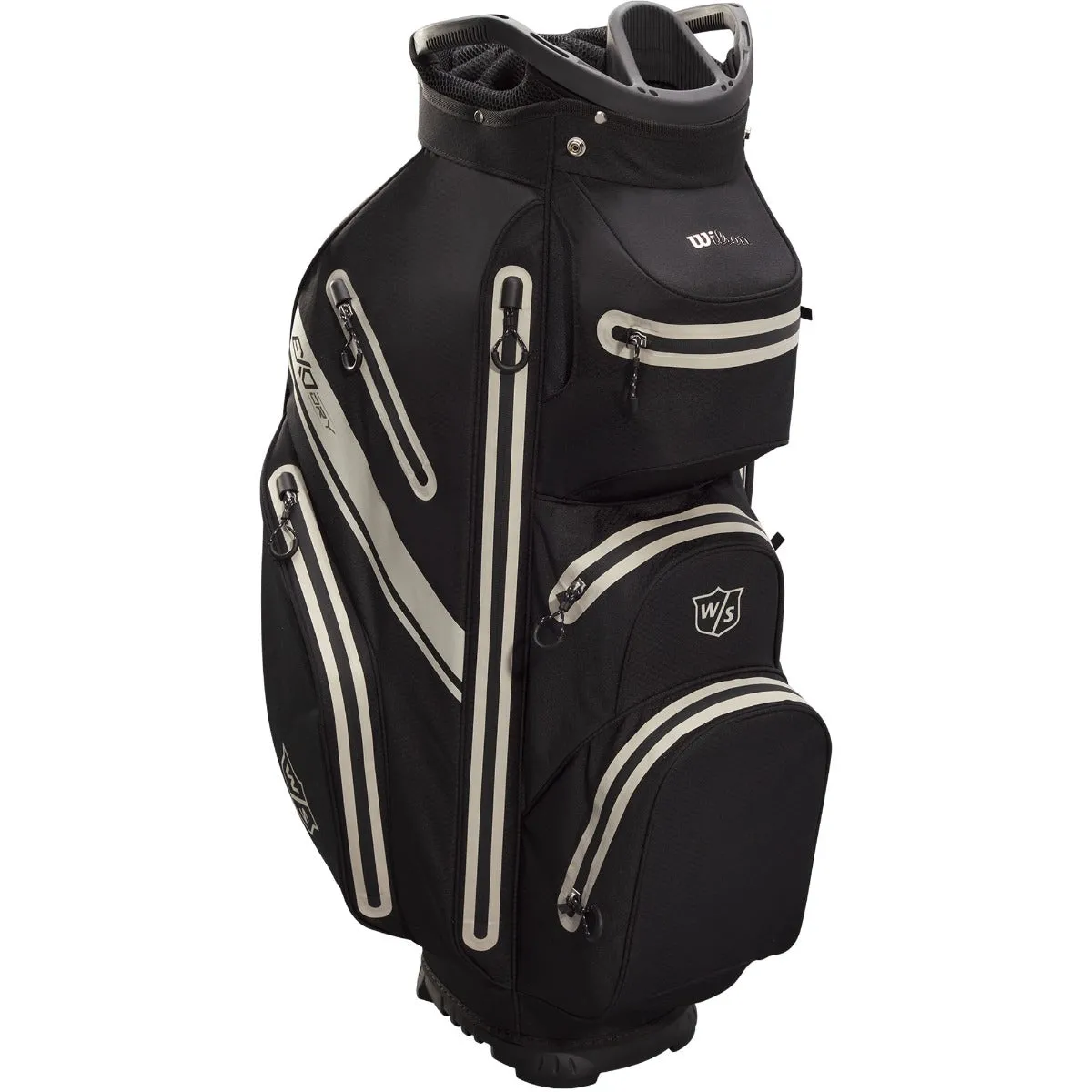 Wilson Exo Dry Waterproof Cart Bag - Black/Black/Silver