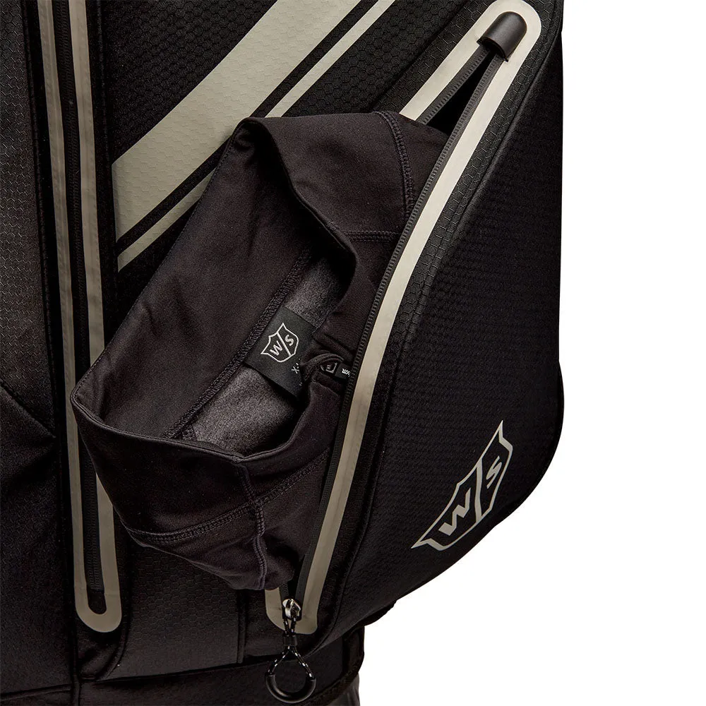 Wilson Exo Dry Waterproof Cart Bag - Black/Black/Silver