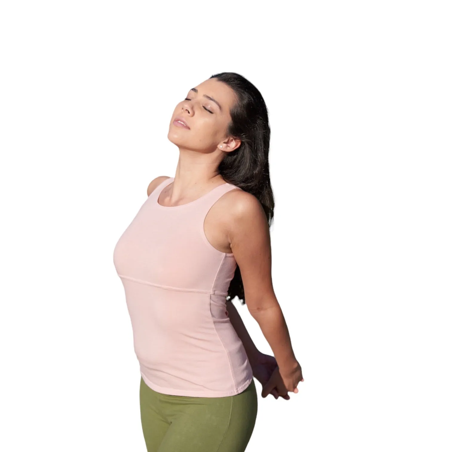 Wisdom Sleeveless Yoga Top - Light Pink