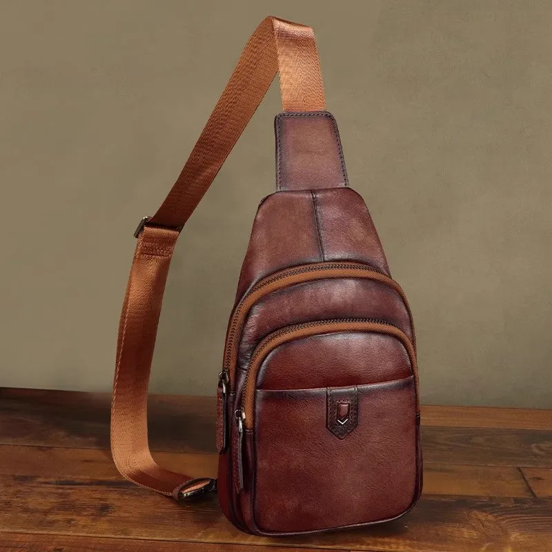 Women's Crossbody Chest Bag Leather Sling Bags For Women