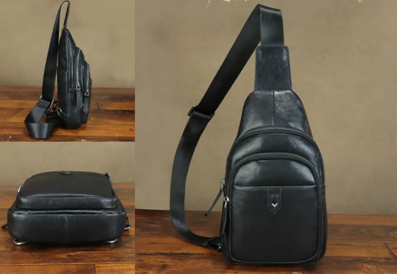 Women's Crossbody Chest Bag Leather Sling Bags For Women