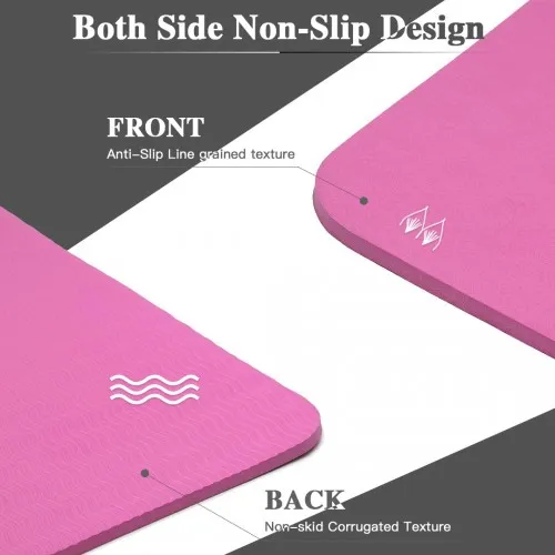 Yoga-1 Kono Non-slip TPE Yoga Mat - Plum | Eco-friendly, Odor-less & Comfortable for All Practices