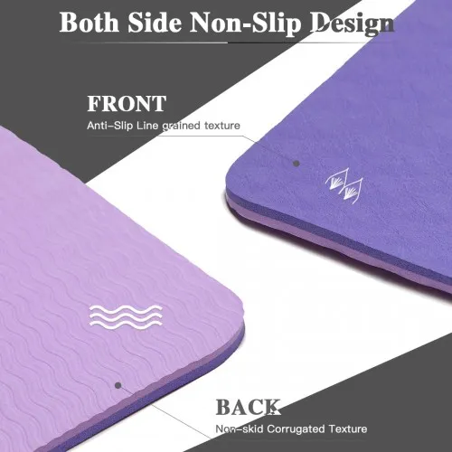 Yoga-1 Kono TPE Non-slip Classic Yoga Mat - Purple And Pink | Eco-friendly & Durable