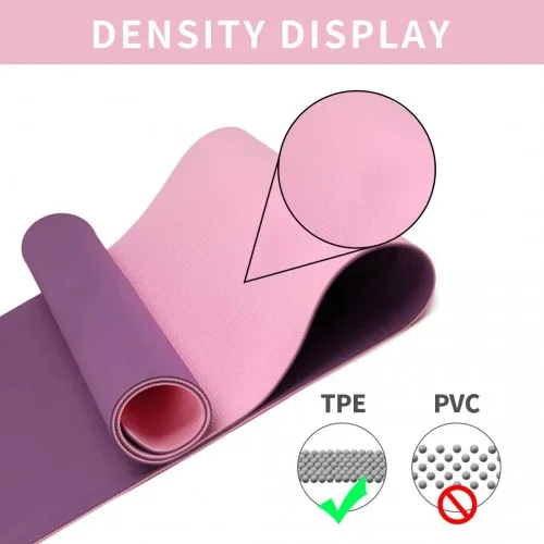 Yoga-1 Kono TPE Non-slip Classic Yoga Mat - Purple And Pink | Eco-friendly & Durable