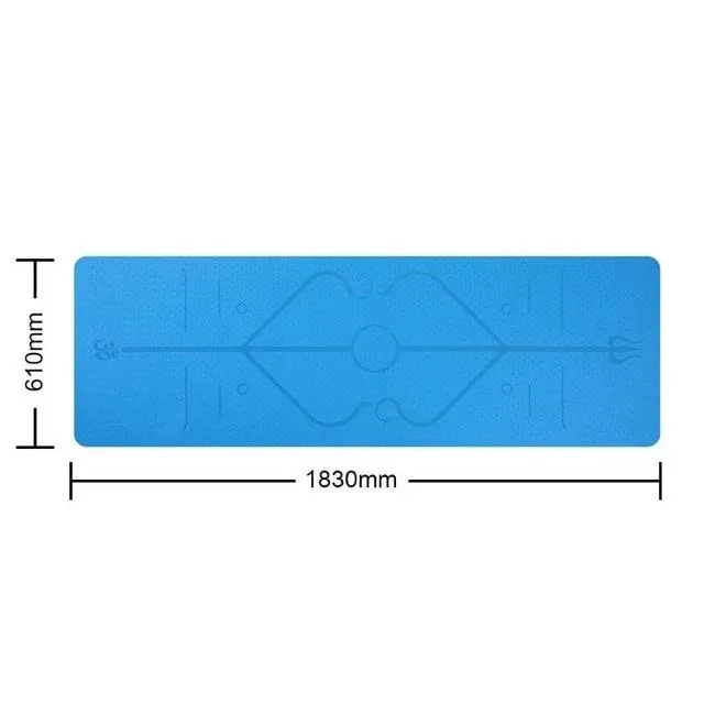 Yoga Mat with Position Line Non Slip Fitness Exercise Carpet Mat Workout