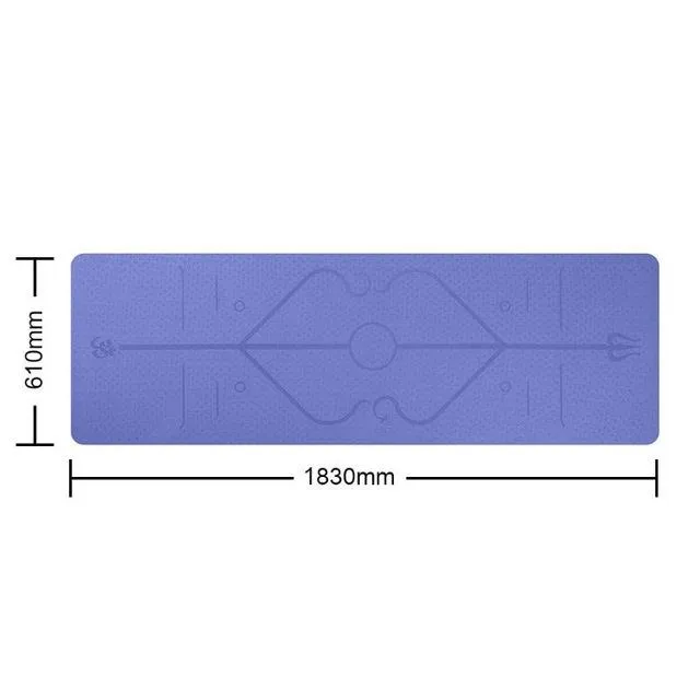 Yoga Mat with Position Line Non Slip Fitness Exercise Carpet Mat Workout